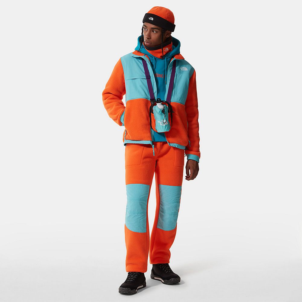 The North Face Pants Mens Australia - The North Face Denali Red Orange / Blue (ITJ-507421)